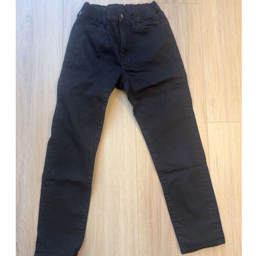 Uniqlo Kids Ultra Stretch Slim Fit Jeans Black Size 9-10 Elastic Waist Denim